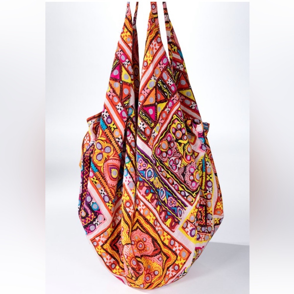 NWT Ruggine Colorful Geometric Boho Handmade Large Shoulder Bag